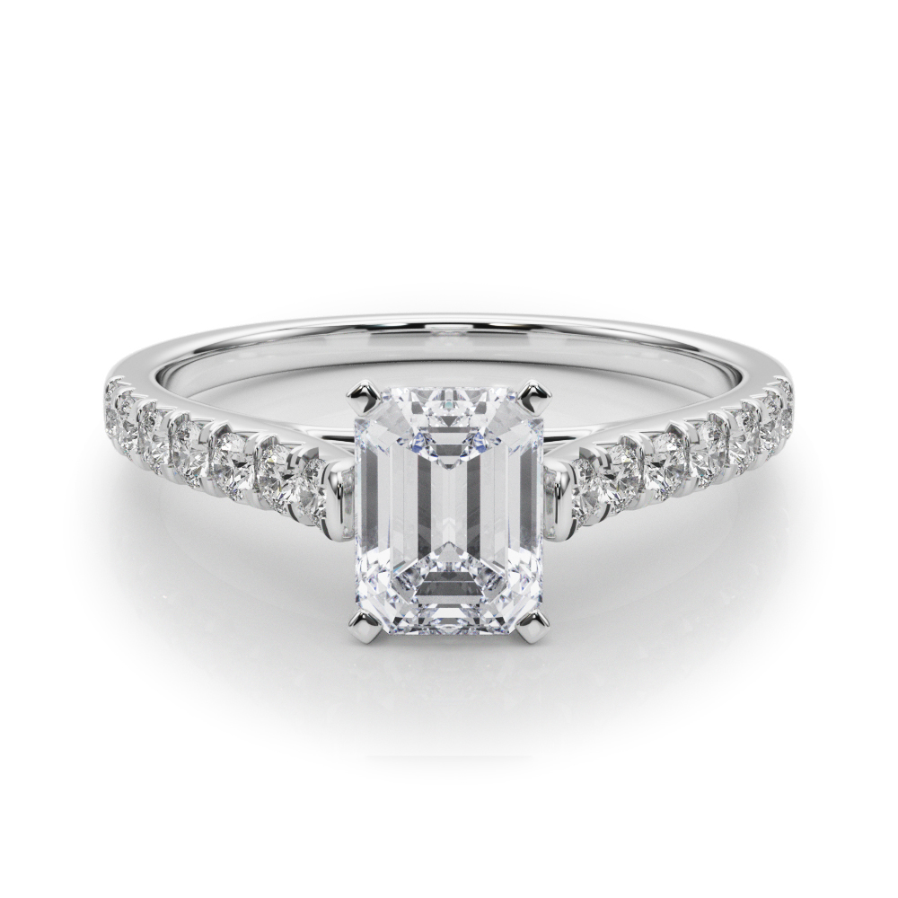 Emerald Lab Grown Diamond Engagement Rings