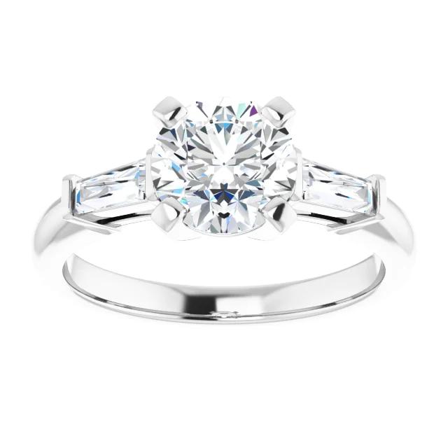 3 Stone Tapered Baguette Engagement Ring
