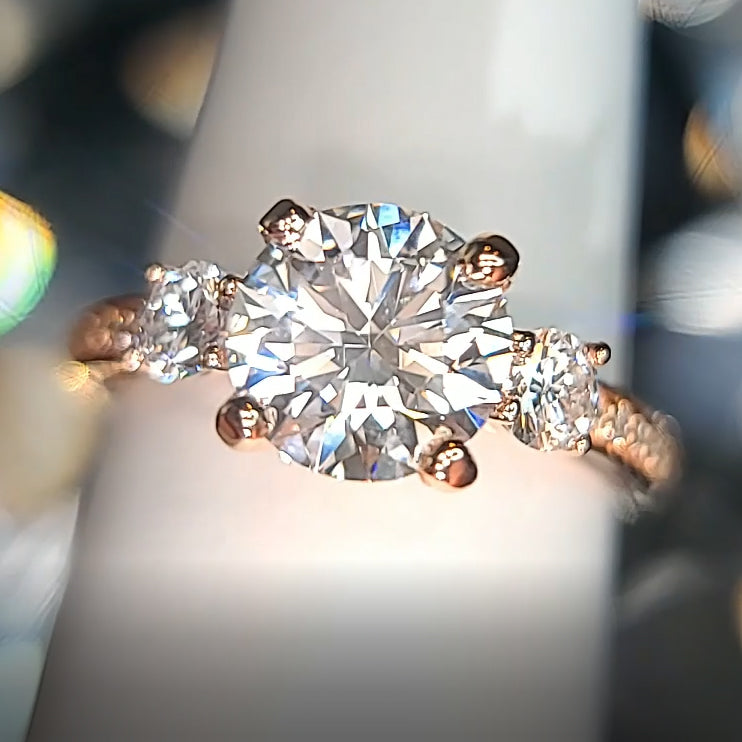 2.50 ct. Three-Stone GIA Lab-Grown Diamond Engagement Ring