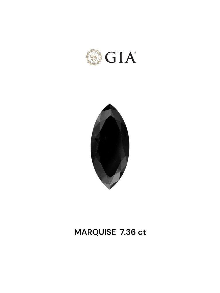 7.36 ct. Fancy Black/VVS2 Marquise Diamond