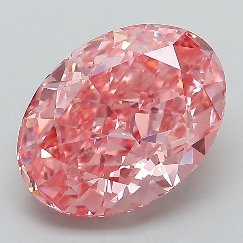 3.21 ct. Fancy Vivid Pink/VVS2 Oval Lab Grown Diamond prod_de701266233649b584d3245215fcfcbd