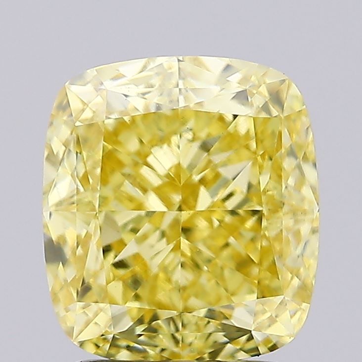 2.62 ct. Fancy Vivid Yellow/VS1 Cushion Lab Grown Diamond prod_b3d42401c63a4f14b6eb9df20c37a1da