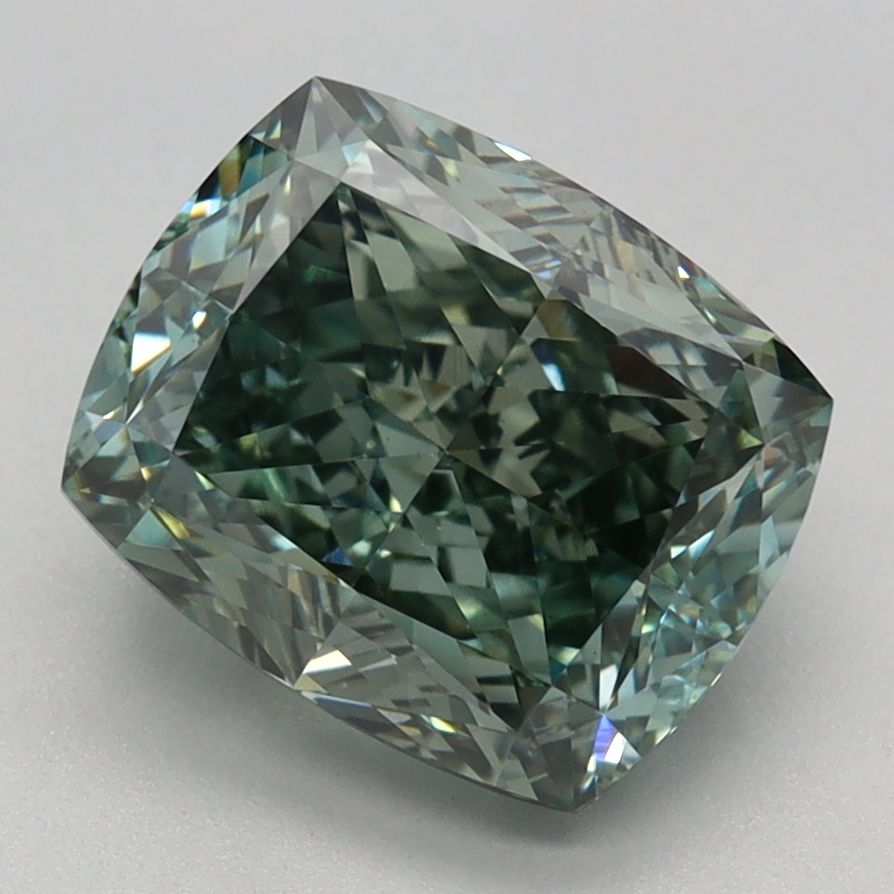 2.68 ct. Fancy Vivid Green/VS1 Cushion Lab Grown Diamond prod_f918c5fa2bc84d7cb3cd087d941a9ac1