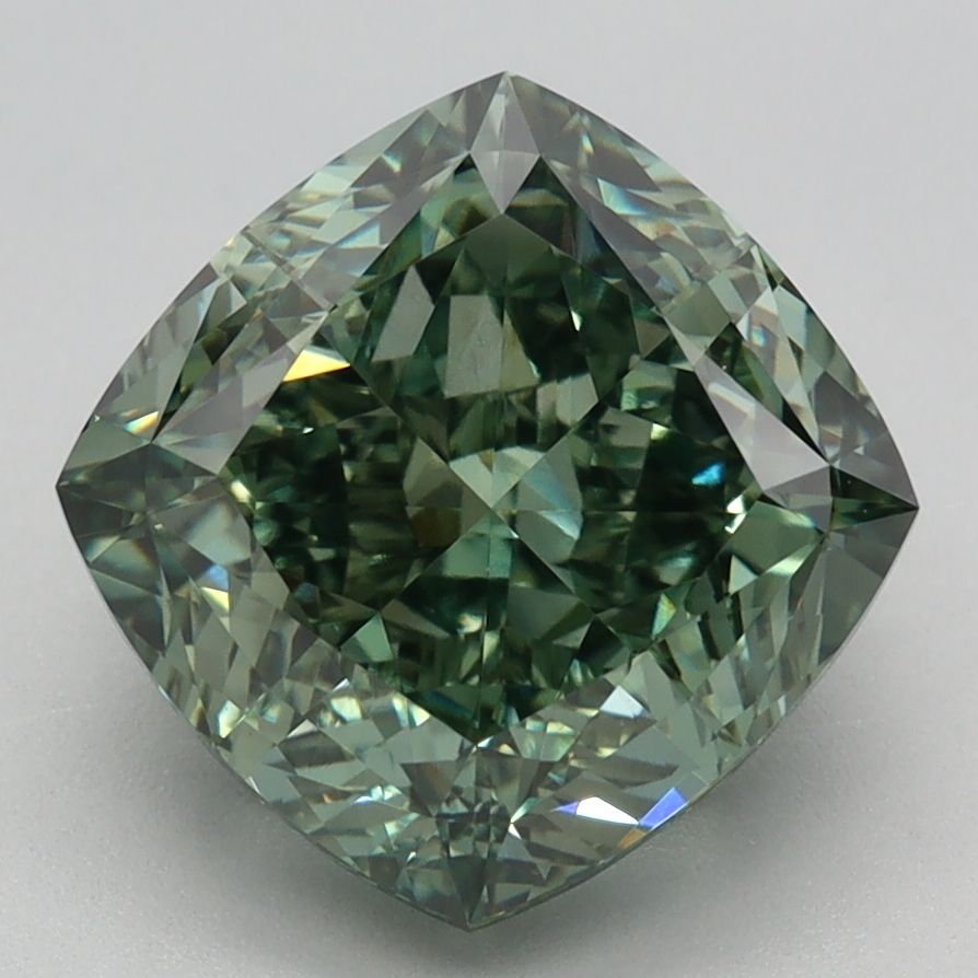 4.02 ct. Fancy Vivid Green/VVS2 Cushion Lab Grown Diamond prod_e6c688224b314c82abb4a6122587f3cb