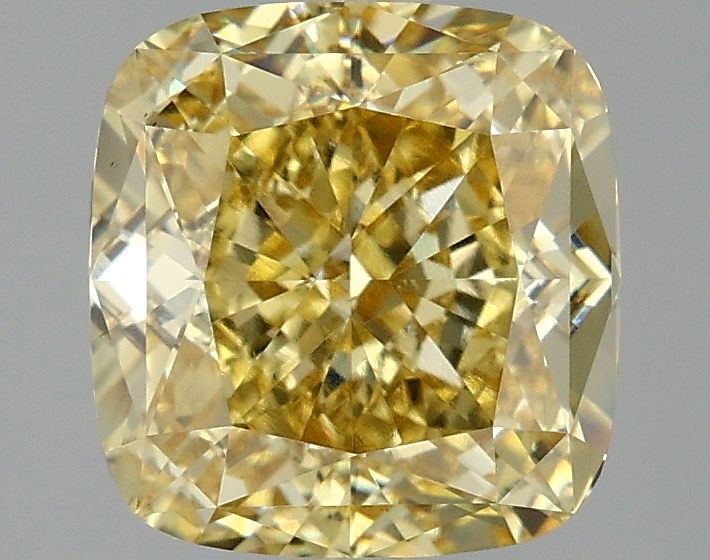 3.04 ct. Fancy Vivid Yellow/VS1 Cushion Lab Grown Diamond prod_ec58b7bda77f46caa2442642066dea58