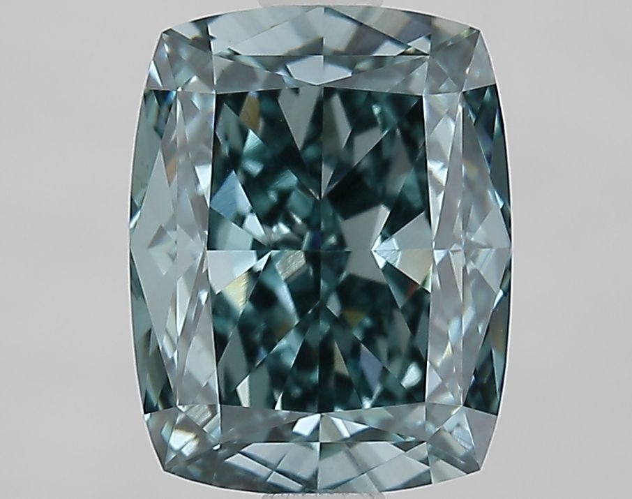 2.52 ct. Fancy Vivid Green Blue/VVS1 Cushion Lab Grown Diamond prod_e5304c3cdedc4529ab230bddd9bd16cc