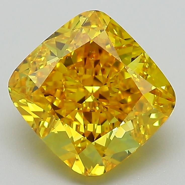 2.96 ct. Fancy Vivid Yellow/VS2 Cushion Lab Grown Diamond prod_762abdb7e08c48e29fdf4dcf23d7f037