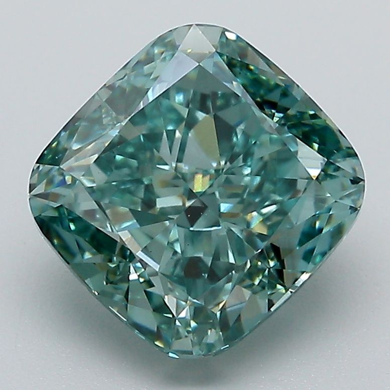 3.11 ct. Fancy Vivid Green/VS1 Cushion Lab Grown Diamond prod_e6b44dfbece044379fa7b3d49de0693e