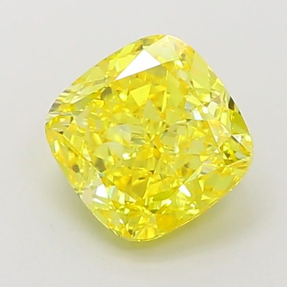 1.69 ct. Fancy Vivid Yellow/VVS2 Cushion Lab Grown Diamond prod_f6b8f908e6e04f3399cbd0df47e2c822