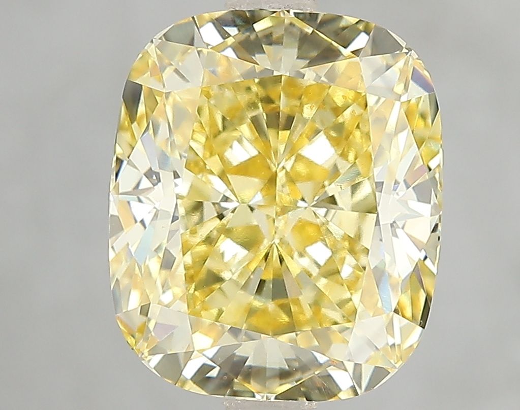 5.56 ct. Fancy Vivid Yellow/VS1 Cushion Lab Grown Diamond prod_d131bd75827a4e69b910172b64e1e774