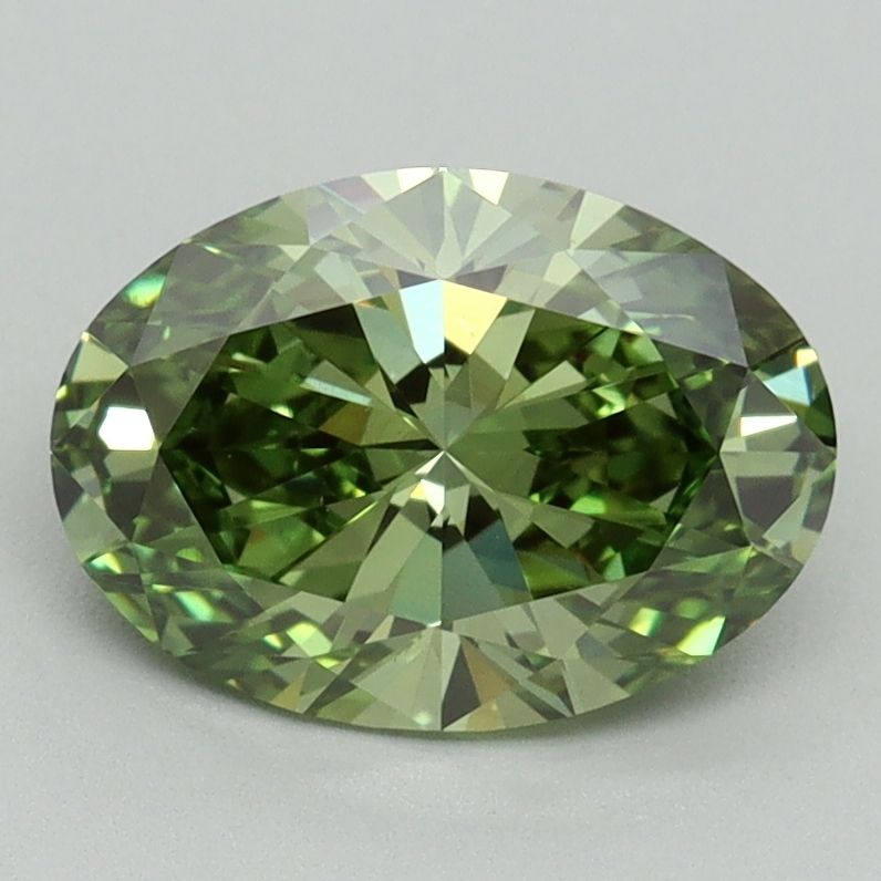 1.74 ct. Fancy Vivid Green/VS1 Oval Lab Grown Diamond prod_cedcc509e9294966b9818a56087d62e7