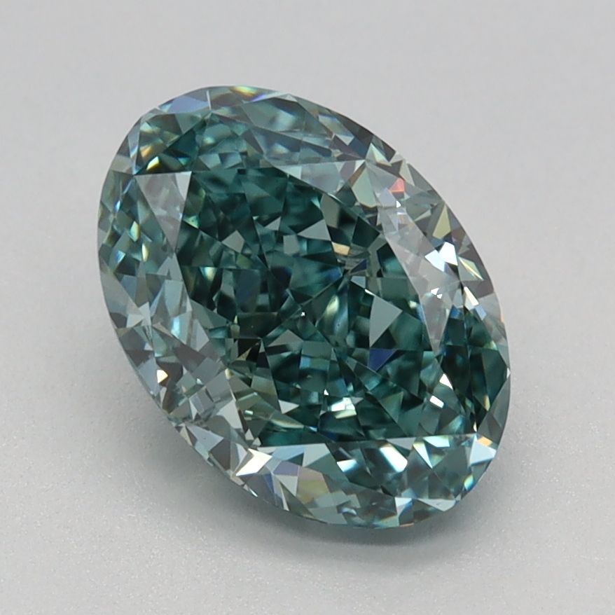 1.63 ct. Fancy Vivid Green/VVS2 Oval Lab Grown Diamond prod_e9dc54e16f7844648dcbb7613f3285dd