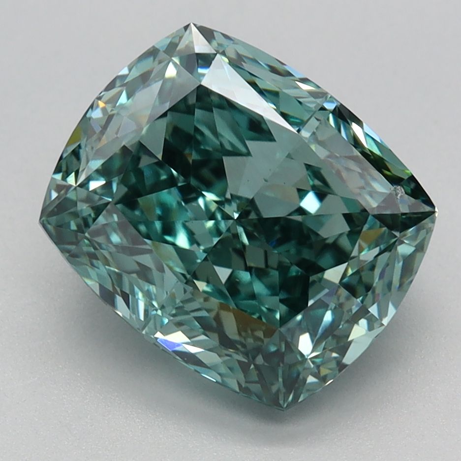 2.91 ct. Fancy Vivid Green/VS1 Cushion Lab Grown Diamond prod_f859811896ad4a94af621f9ae9852bd8