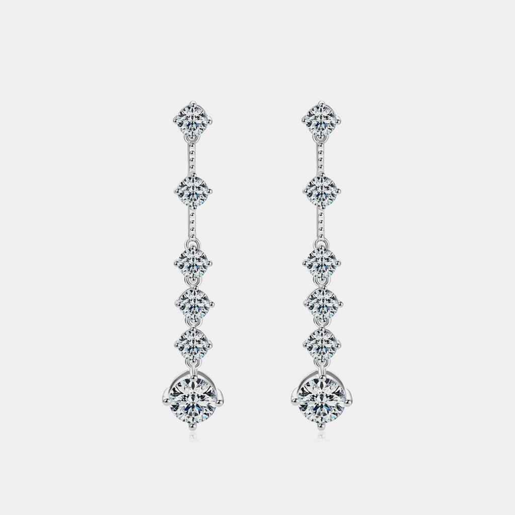 4 Carat Moissanite 925 Sterling Silver Earrings