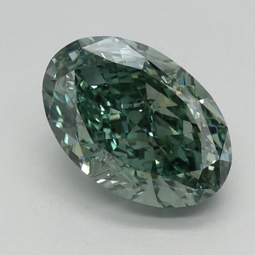 1.62 ct. Fancy Vivid Green/VVS2 Oval Lab Grown Diamond prod_8e02fcd813d846ef95f90d1a184a9a2a