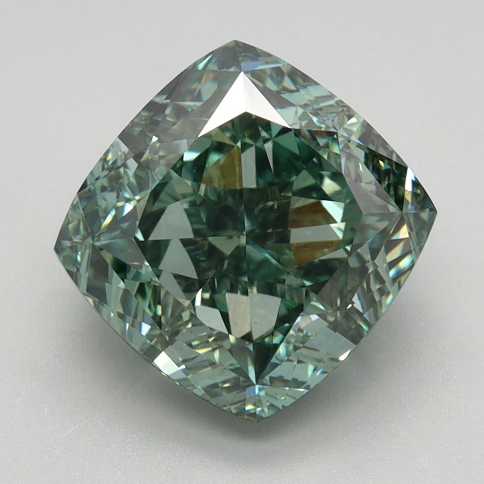 3.59 ct. Fancy Vivid Green/VS1 Cushion Lab Grown Diamond prod_ebb0d01e49334e48aaf3f782ba09ee01