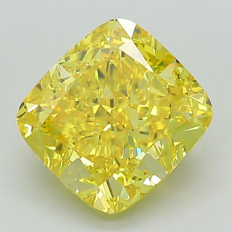 3.25 ct. Fancy Vivid Yellow/VVS2 Cushion Lab Grown Diamond prod_e1af8731c93f4fb6bb23288093e8e607