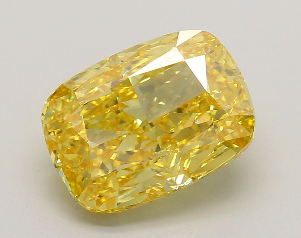 4.06 ct. Fancy Vivid Yellow/VS1 Cushion Lab Grown Diamond prod_d57199018fb6433d9b41103ea4a25bb4