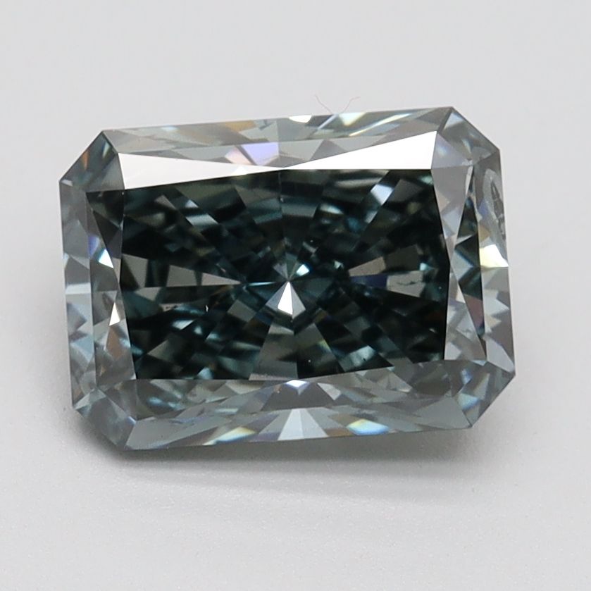 1.94 ct. Fancy Vivid Greenish Blue/SI2 Radiant Lab Grown Diamond prod_83fa9f5defed48e39ca06de34d876ba7