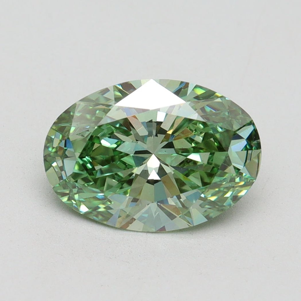 2.01 ct. Fancy Vivid Green/VS2 Oval Lab Grown Diamond prod_d8867208bd484ae8814565f783b78e2b