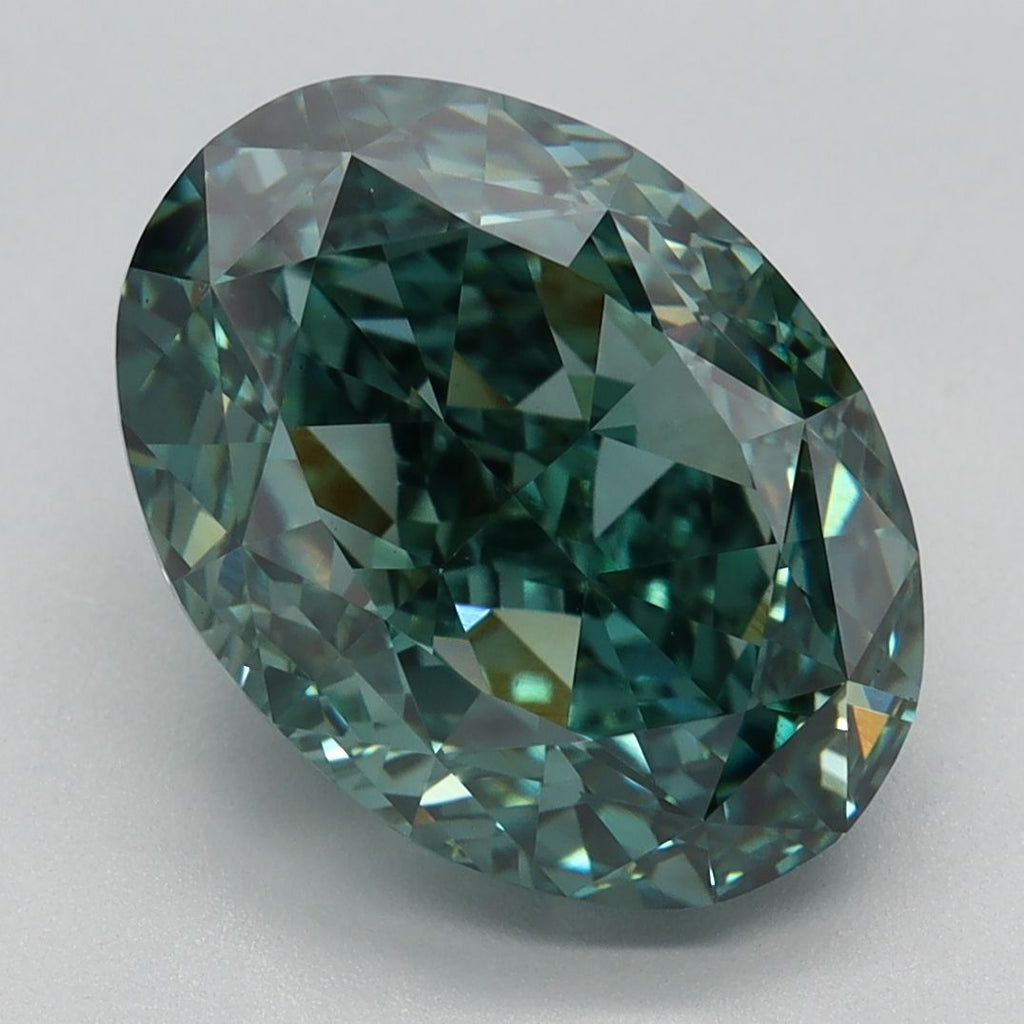 5.36 ct. Fancy Vivid Green/VS1 Oval Lab Grown Diamond prod_f6e3e4b343c8455190ca7ef2cc3c3ea6