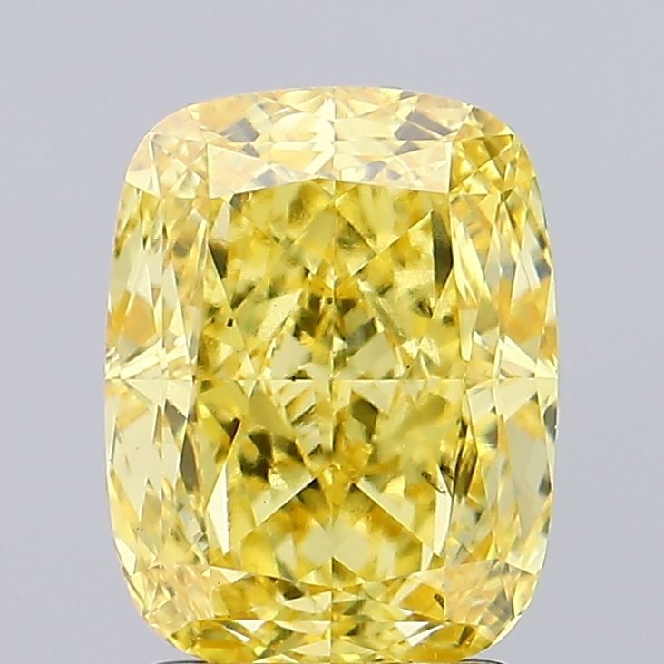 2.06 ct. Fancy Vivid Yellow/VS2 Cushion Lab Grown Diamond prod_c464a40da58e483b8a0220cc2f18884c