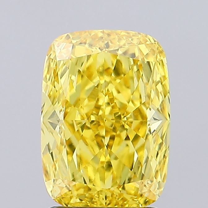 1.71 ct. Fancy Vivid Yellow/VVS2 Cushion Lab Grown Diamond prod_ce0df5944ba148e28ccef8b722f117eb