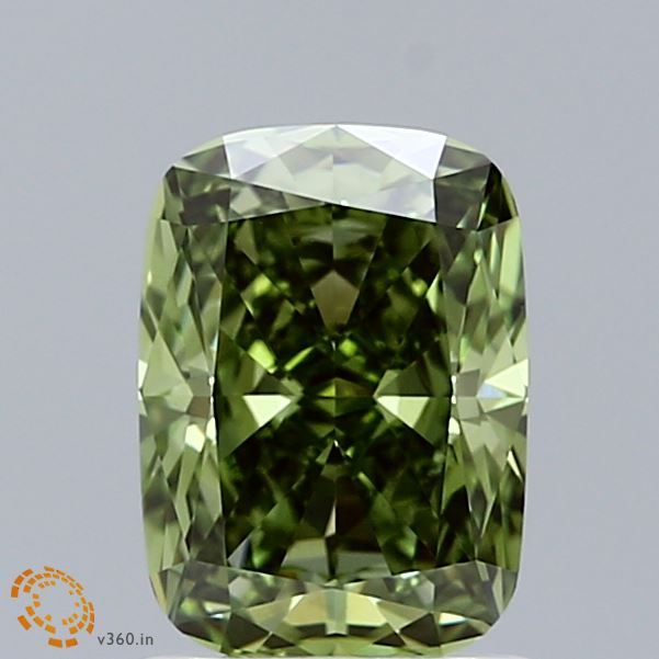 1.51 ct. Fancy Vivid Green/VVS2 Cushion Lab Grown Diamond prod_f1f935bae73046cf970b226e1b068512