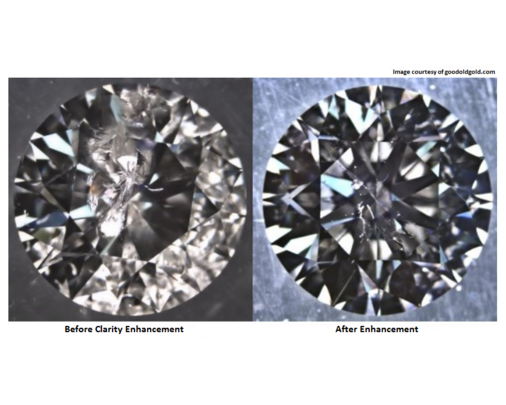 diamond clarity enhancement comparison before and after