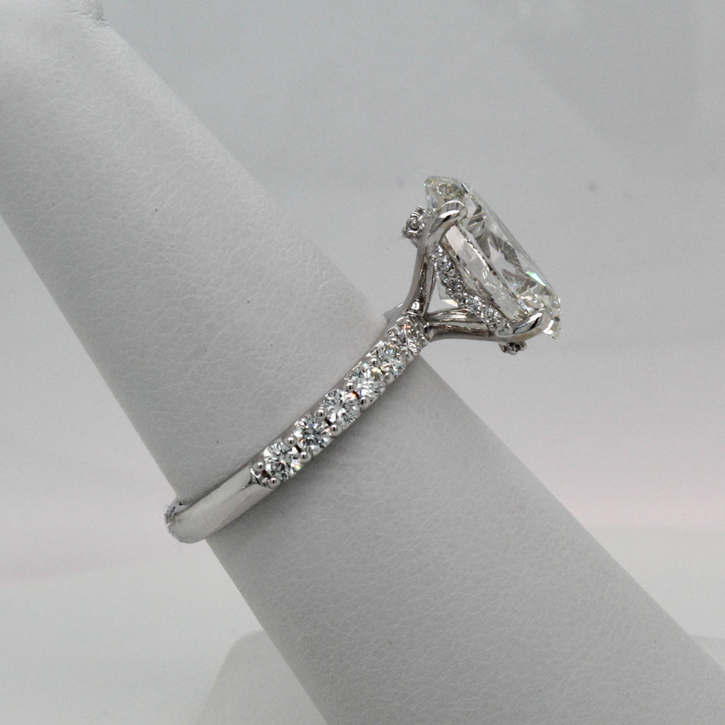 4.73 ct. D/VVS2 Lab-Grown Hidden Halo Diamond Engagement Ring