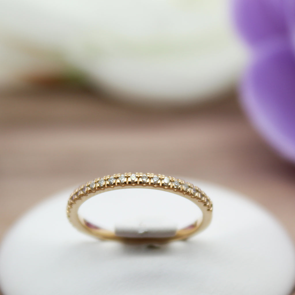 Morgan Diamond Wedding Band - 14k Yellow Gold