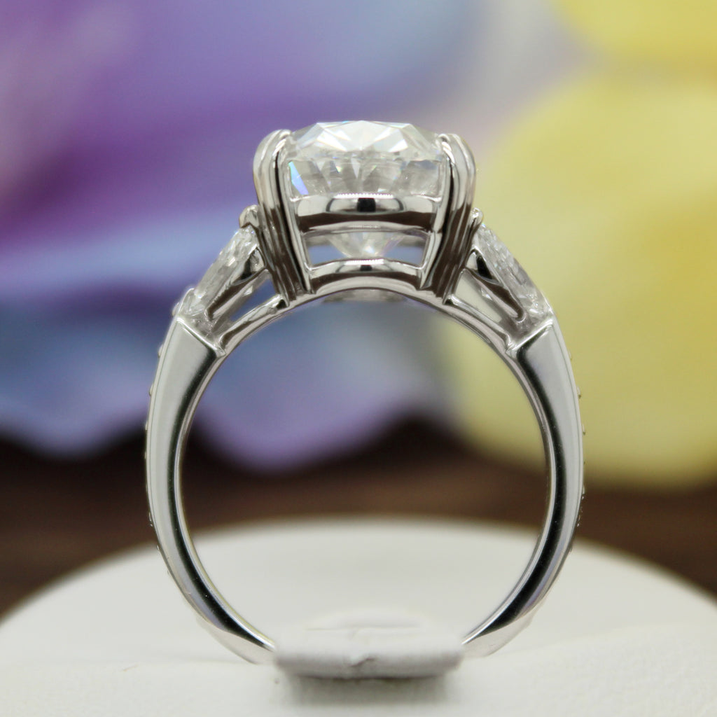 7.15 ct. D/VS1 Oval Lab-Grown Diamond Engagement Ring