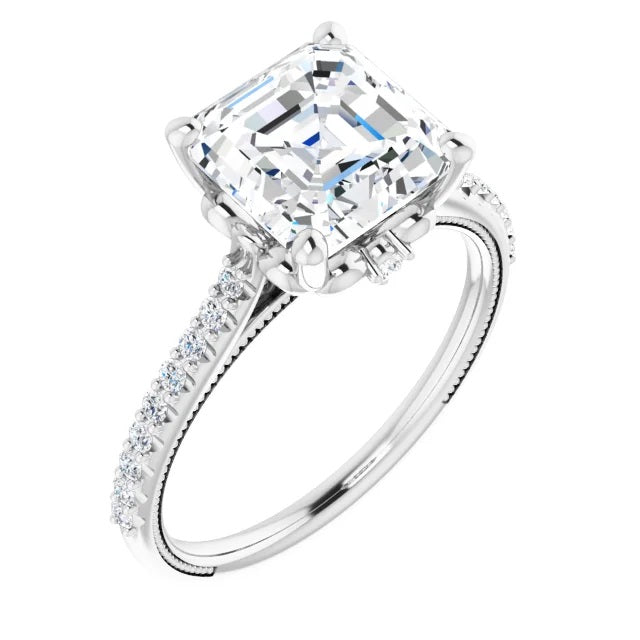 3.55 ct. E/VVS2 Asscher Cut Lab-Grown Diamond Engagement Ring