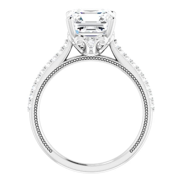 3.55 ct. E/VVS2 Asscher Cut Lab-Grown Diamond Engagement Ring