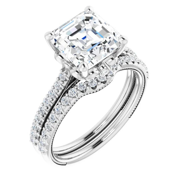 3.55 ct. E/VVS2 Asscher Cut Lab-Grown Diamond Engagement Ring