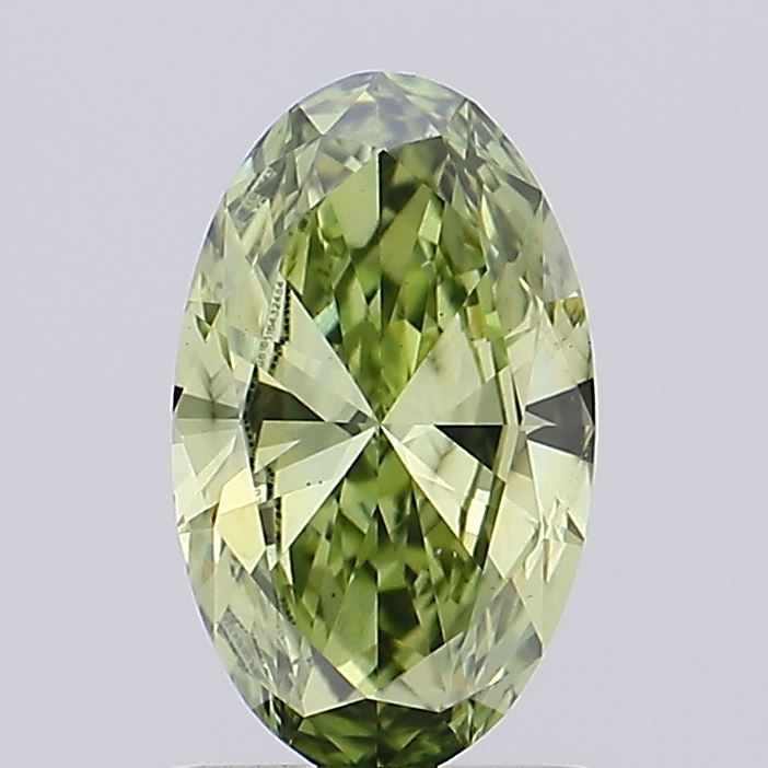 1.01 ct. Fancy Vivid Green/VS2 Oval Lab Grown Diamond prod_7b461bdf743e493db39eed0a8dd0eb4f