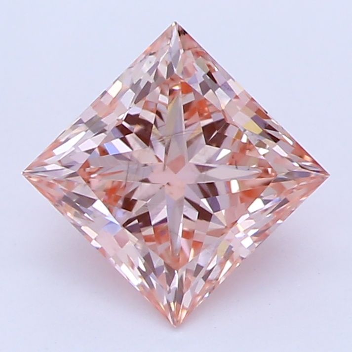 0.80 ct. Fancy Intense Orangey Pink/SI2 Princess Lab Grown Diamond prod_a7dd9c2e8170444ea10a6f6a29e08275