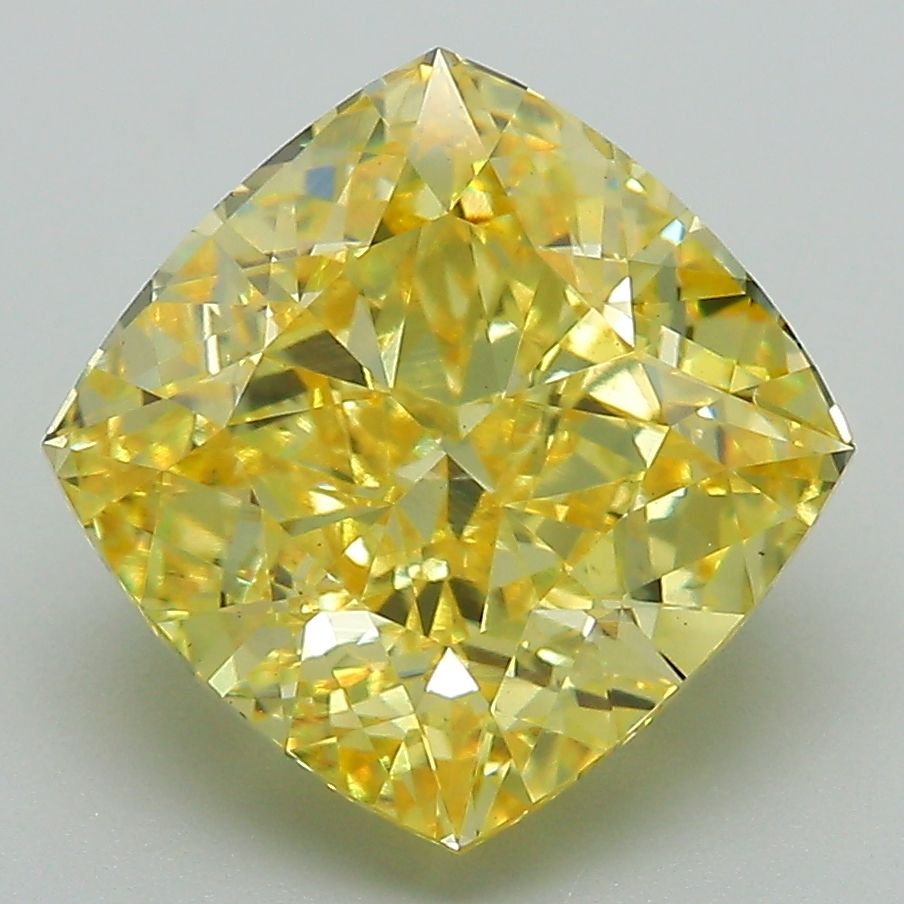 5.03 ct. Fancy Vivid Yellow/VS1 Cushion Lab Grown Diamond prod_72559c6fe6134862b60664005848039a