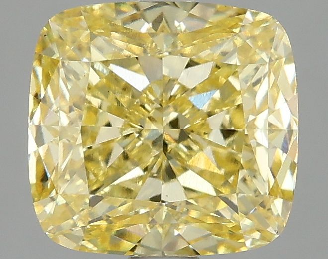 3.07 ct. Fancy Vivid Yellow/VS1 Cushion Lab Grown Diamond prod_f607cd8ad65e40b1a0f5519f84107634