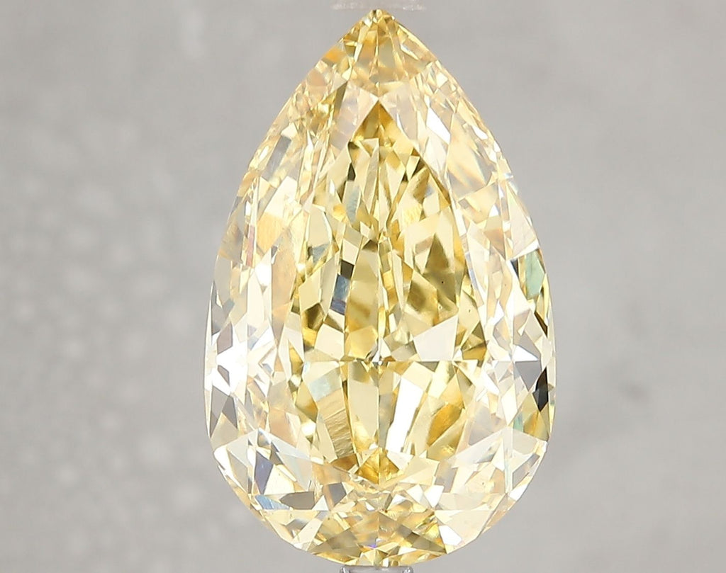 7.03 ct. Fancy Vivid Yellow/VVS2 Pear Lab Grown Diamond prod_2a1e8b5ea5db467f8636039918558e7c