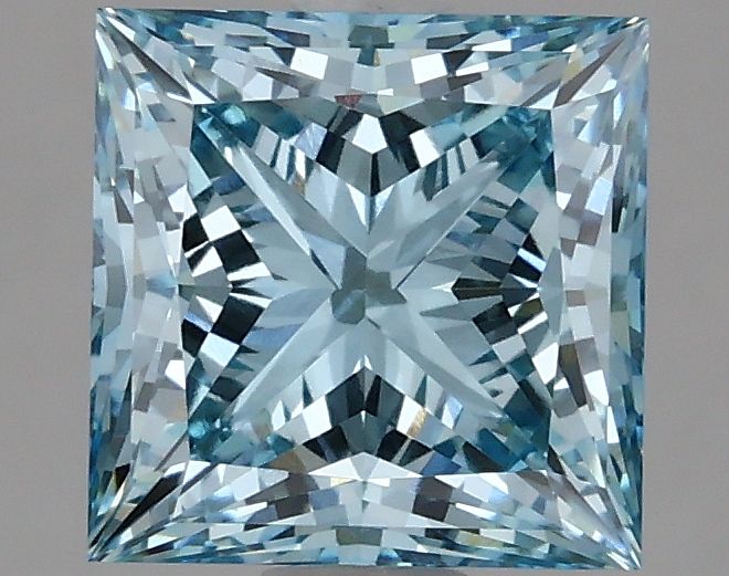 2.62 ct. Fancy Vivid Blue/VVS2 Princess Lab Grown Diamond prod_e5e460cf7dd346b998bf62ba328c3e9f