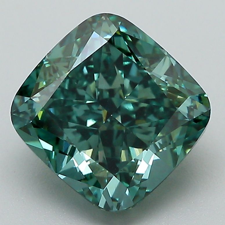 3.38 ct. Fancy Vivid Green/VS1 Cushion Lab Grown Diamond prod_81677786328e485e9ae490b79ee5ff40