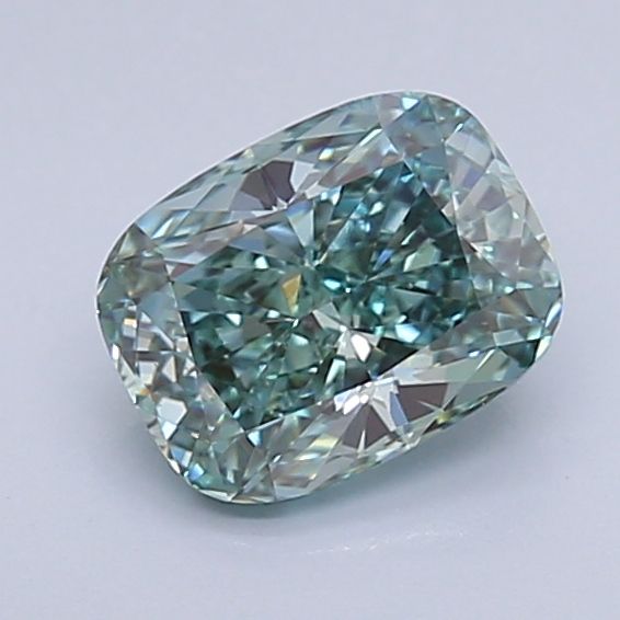 1.06 ct. Fancy Vivid Green/VS2 Cushion Lab Grown Diamond prod_f0176fae27d546bfb21236949cd540f9