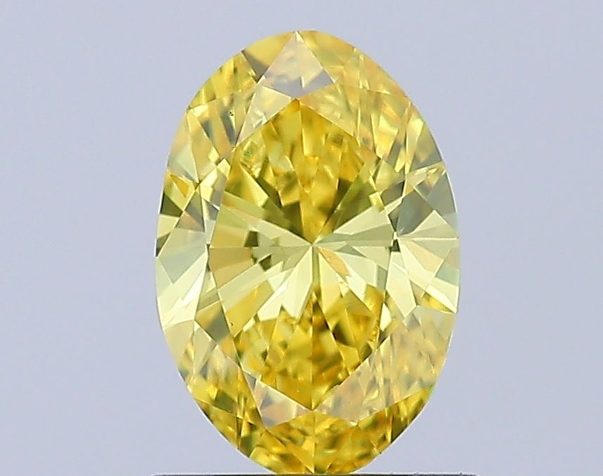 0.91 ct. Fancy Vivid Yellow/VS1 Oval Lab Grown Diamond prod_e3c58da846a249648a061b32e94367c8