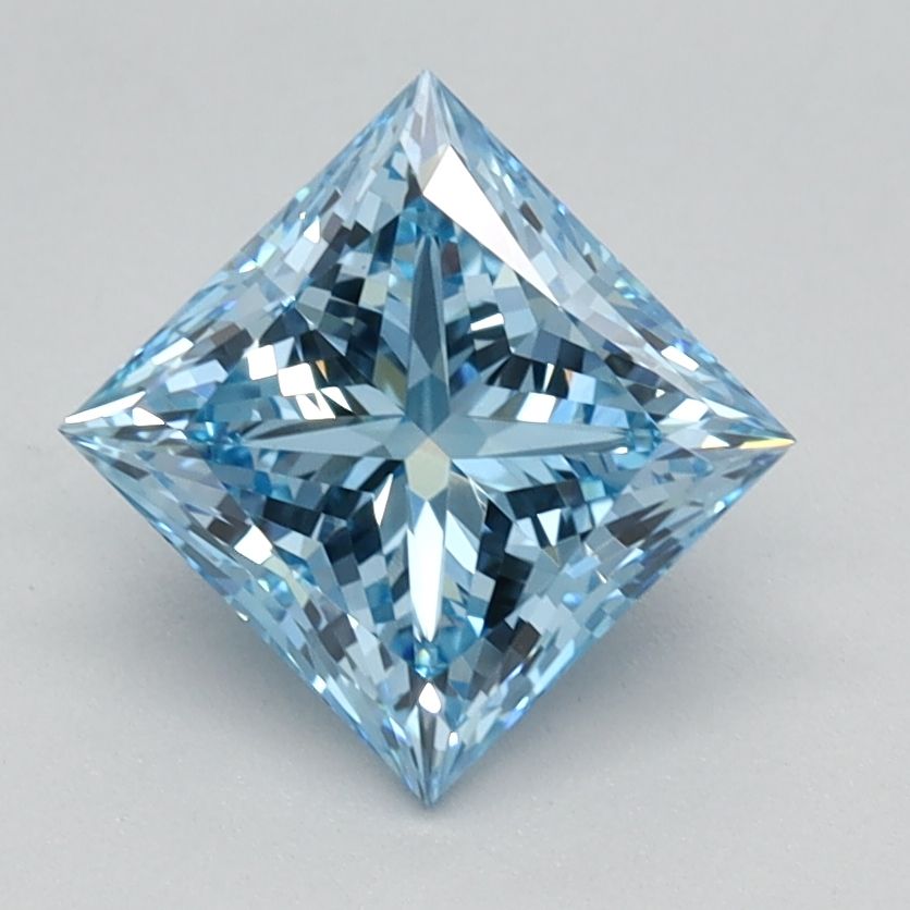 1.26 ct. Fancy Vivid Blue/VVS2 Princess Lab Grown Diamond prod_e499226e3dce4bb289a5b83e646a3849