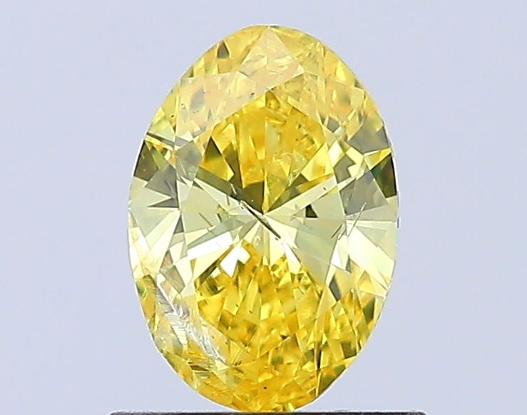 0.73 ct. Fancy Vivid Yellow/I1 Oval Lab Grown Diamond prod_e0fd11d51e4943288de5260bbf6d0806