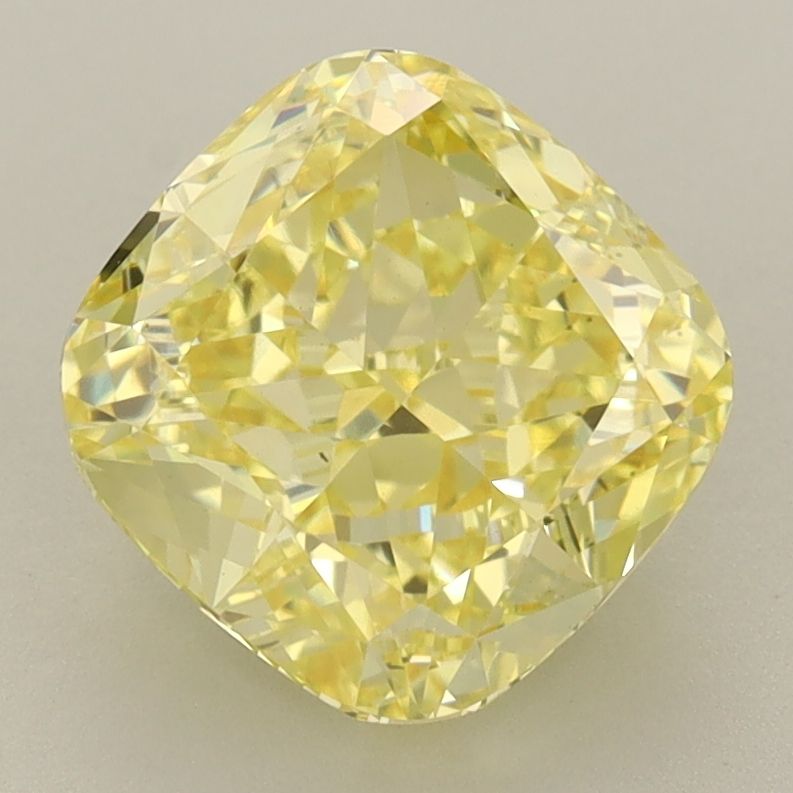 3.16 ct. Fancy Vivid Yellow/VS1 Cushion Lab Grown Diamond prod_e41f976efeff445e973d0434d19a2e2c