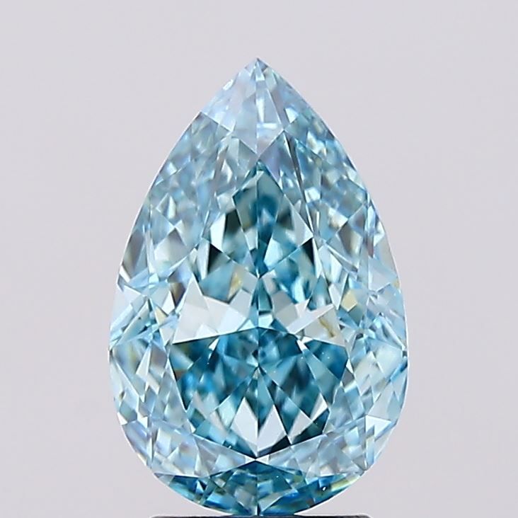 3.08 ct. Fancy Vivid Greenish Blue/VS1 Pear Lab Grown Diamond prod_e550af5c66ec4ad0b35a02a06e7e9fb6