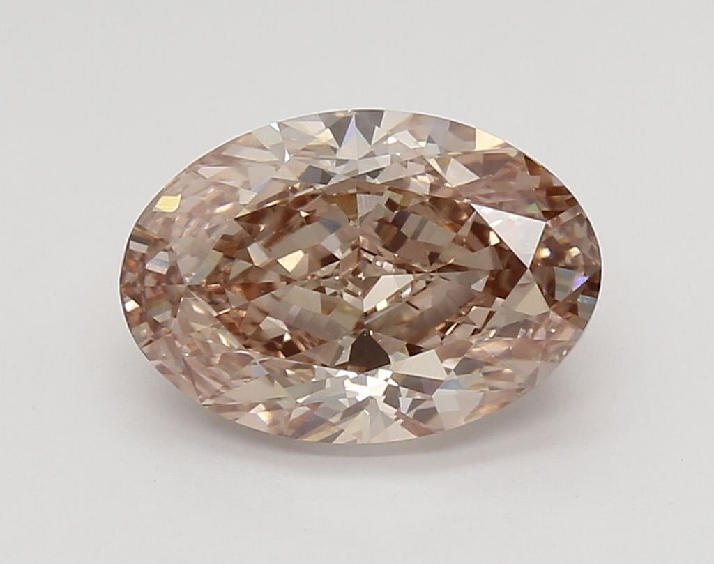 3.51 ct. Fancy Vivid Brownish Pink/VS1 Oval Lab Grown Diamond