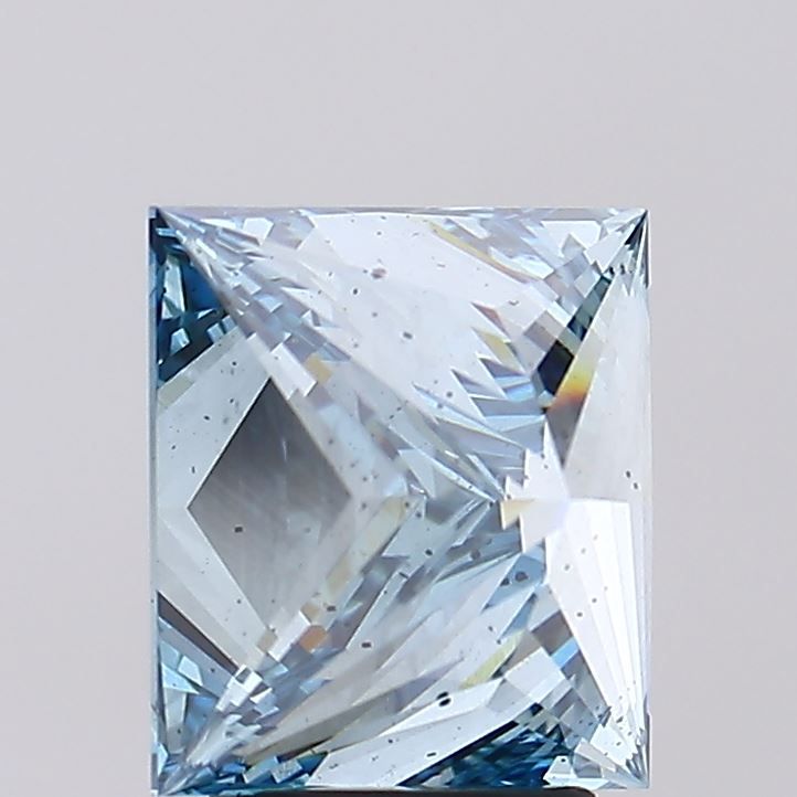 4.39 ct. Fancy Vivid Blue/SI1 Princess Lab Grown Diamond